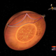 Una ilustración que señala el impacto del meteorito y su propagación.